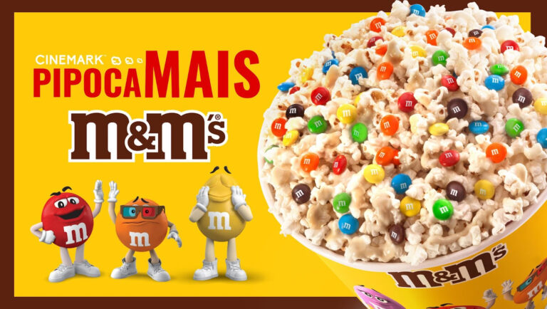 Pipoca Mais M&M’S é novidade na rede Cinemark