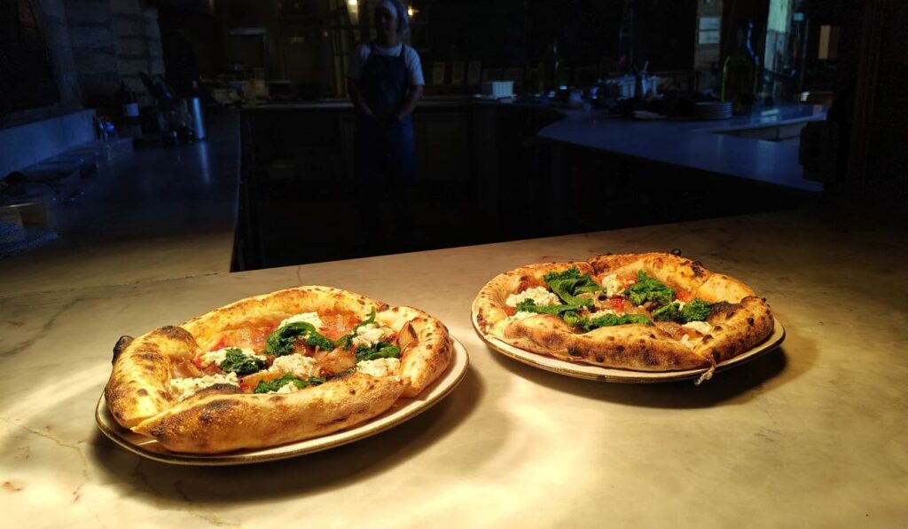 Pizza de Guanciale feita pela Avenida Paulista