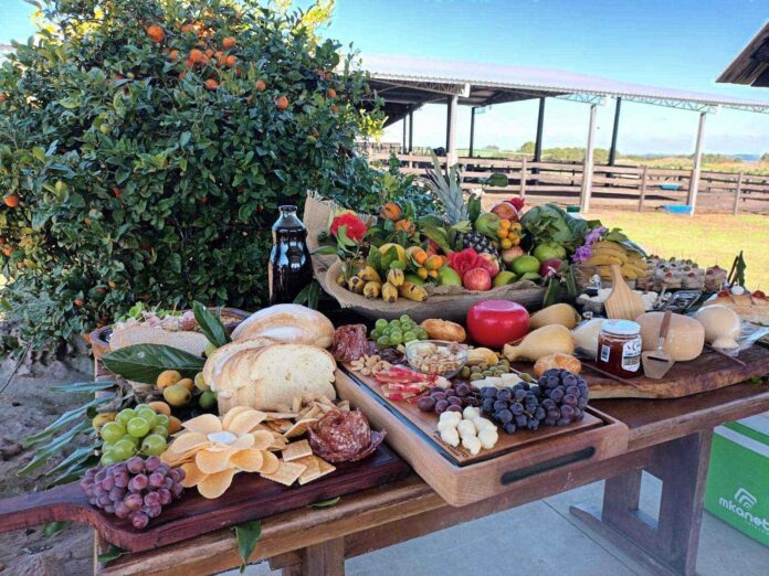 Mesa da Vila Velha Queijos (Foto: Delma Silva)