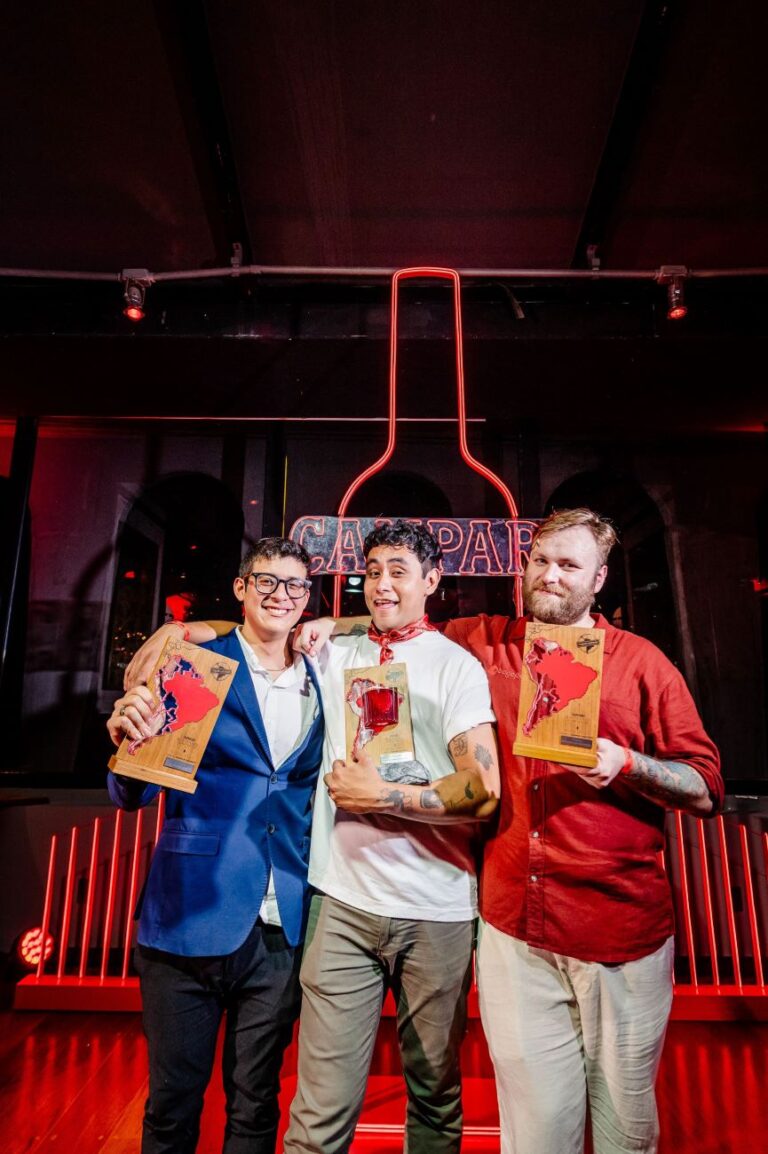 Os três vencedores do Peru, México e Brasil no evento da Campari - Fotografa @nubrafasari