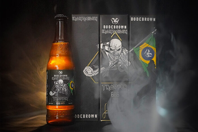 Trooper Brasil IPA, em parceria com o Iron Maiden