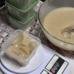 Separe em potes com 150g cada um. Coloque no freezer.