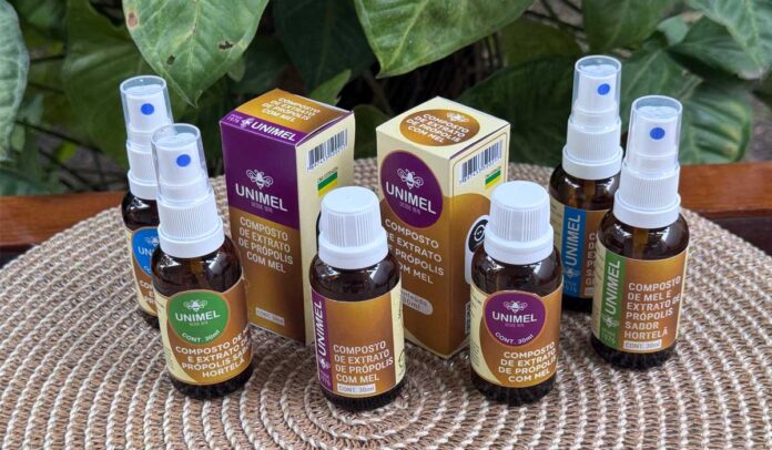 Novas embalagens para linha de própolis da Unimel