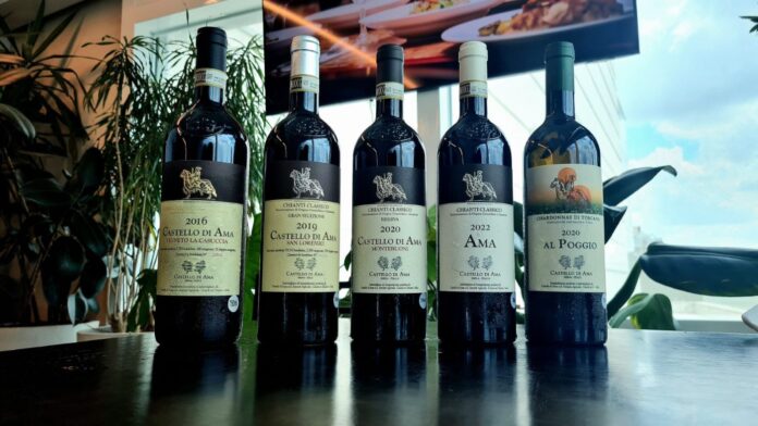 Vinhos degustados no almoço da Mistral