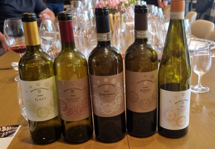Vinhos Michele Chiarlo degustados (fotos Simone Meirelles)