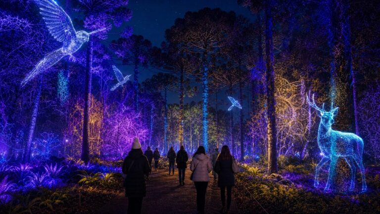 Bosque Encantado leva experiência imersiva gratuita ao Passeio Público de Curitiba